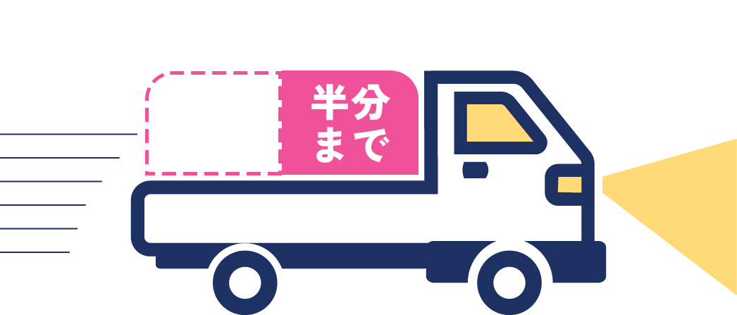 Sサイズの積載イメージ